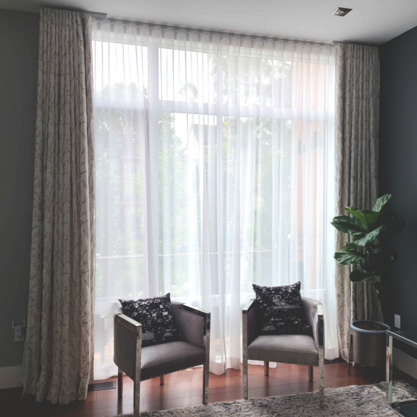 Rèm Vải 2 Lớp Hoa Văn RV46