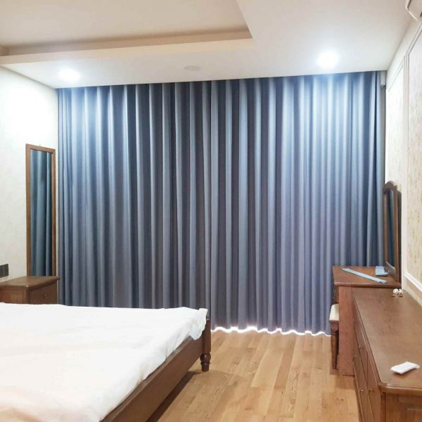 Rèm Vải 1 Lớp Xanh RV51