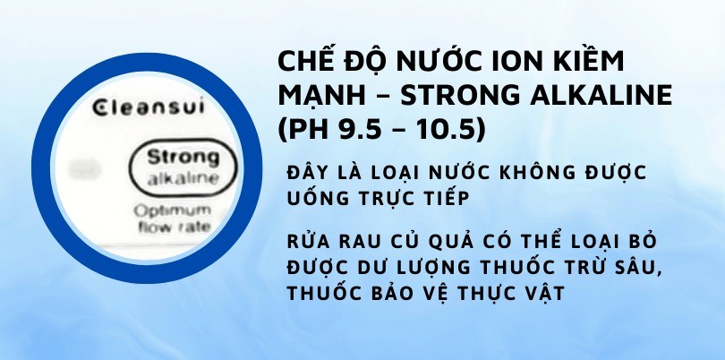 Chế độ lọc nước rửa rau củ