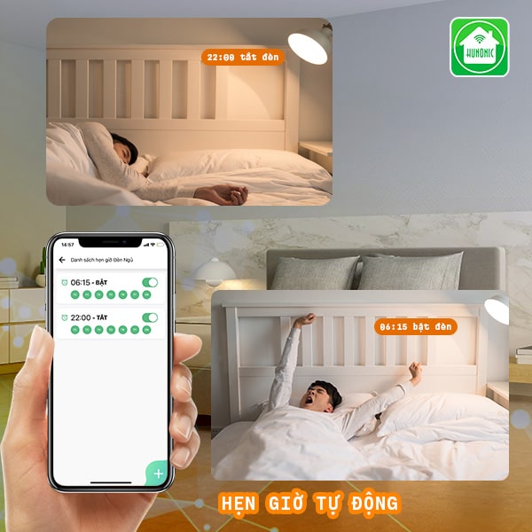 Công tắc 2 Datic nút kèm ổ cắm