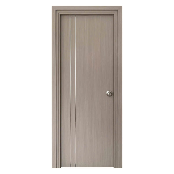 Cửa Composite Aravo Mẫu 2 Chỉ Inox Trắng ARH-06