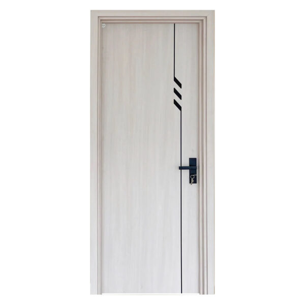 Cửa Composite Aravo Mẫu Chỉ Nổi Đen ARH-02